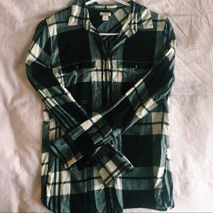 J Crew Blue/Navy Plaid Flannel